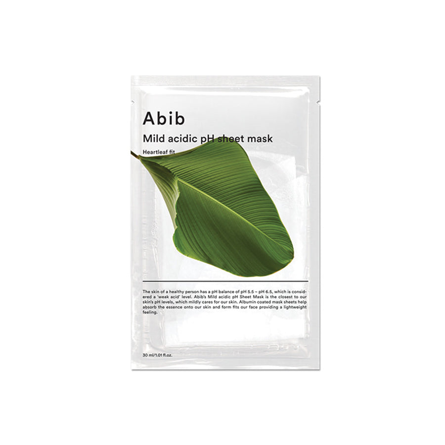 ABIB Mild Acidic pH Sheet Mask Heartleaf Fit 10 Sheets (1 Box)